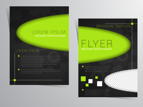 flyer template design with contrast color style