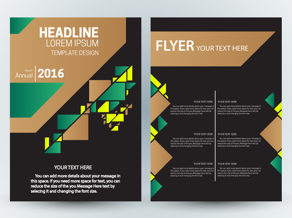 flyer template design with contrast colored background