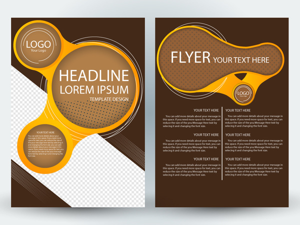 flyer template design with dynamic circles illustration