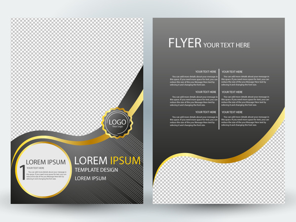 flyer template design with elegant style 