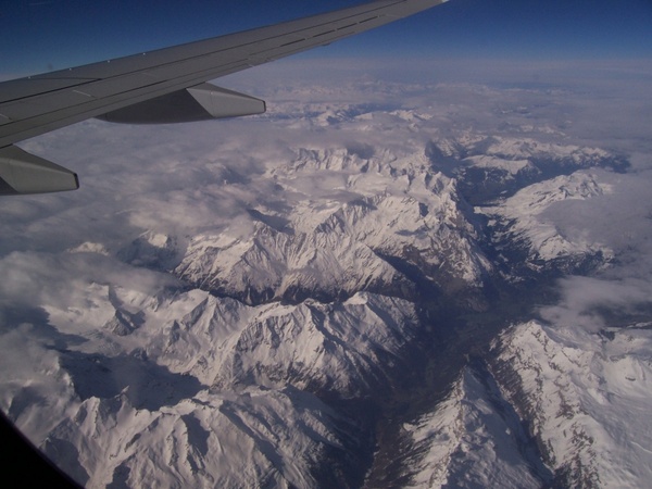 flying alps mountains