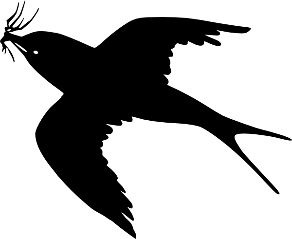 Flying Bird clip art Free vector in Open office drawing svg ( .svg
