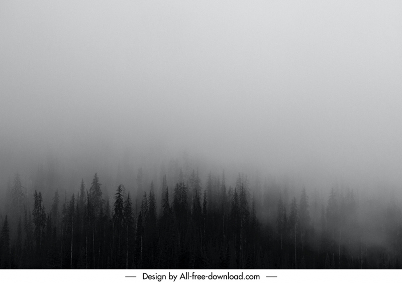 fog brushes scenery backdrop monochrome design