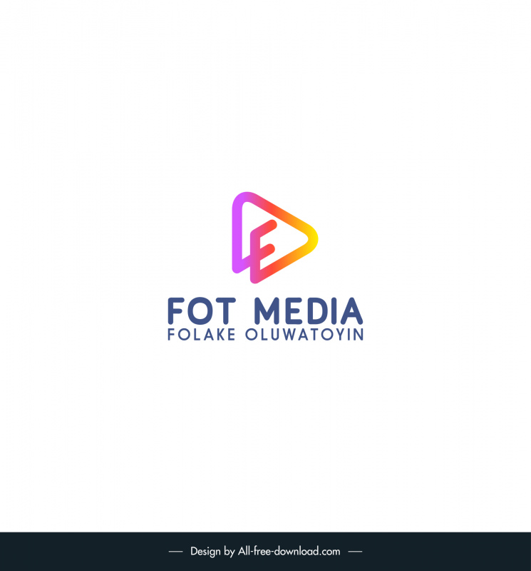 folake oluwatoyin media fot media logotype modern elegant geometric texts decor