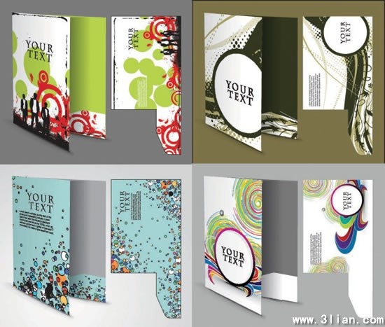 folder templates colorful modern abstract decor