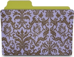 Folder damask hyacinth