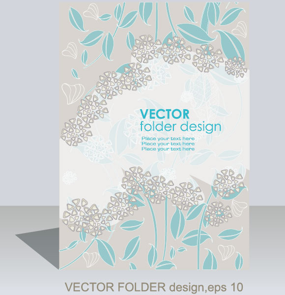 folder design vector floral background