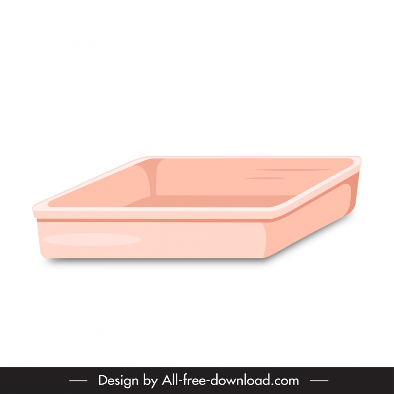 food tray icon classical 3d sketch
