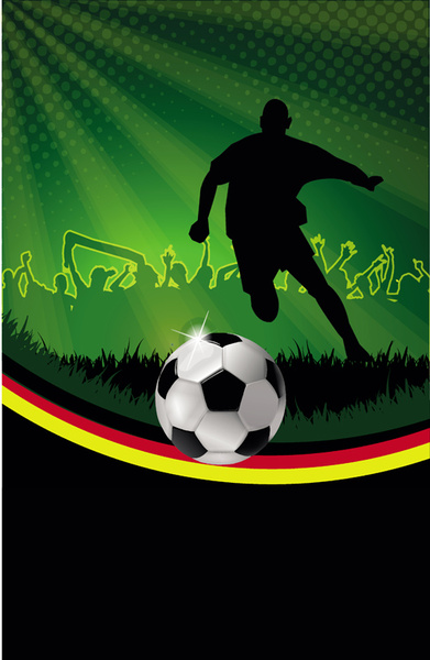 Football night posters background vector Free vector in 