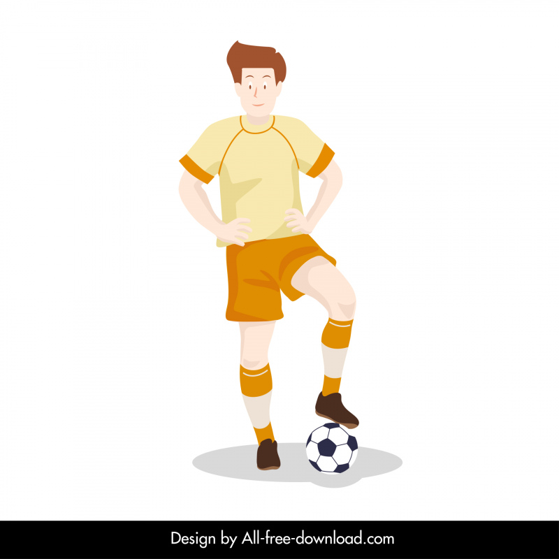   football player icon flat cartoon sketch