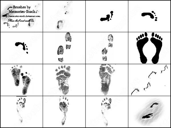 Animal footprints ps brushes free download 28 .abr files