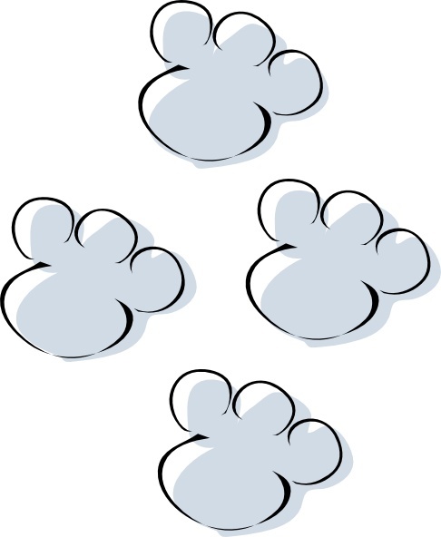Footprints In The Snow clip art Free vector in Open office ...
