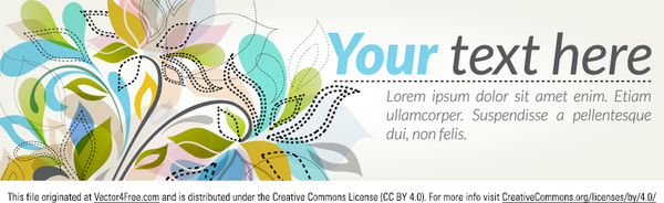 foral banner vector graphic 