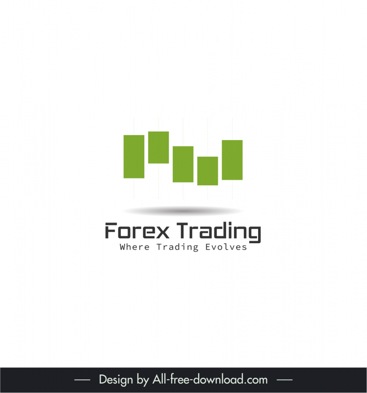 forex logo geometric column chart design 