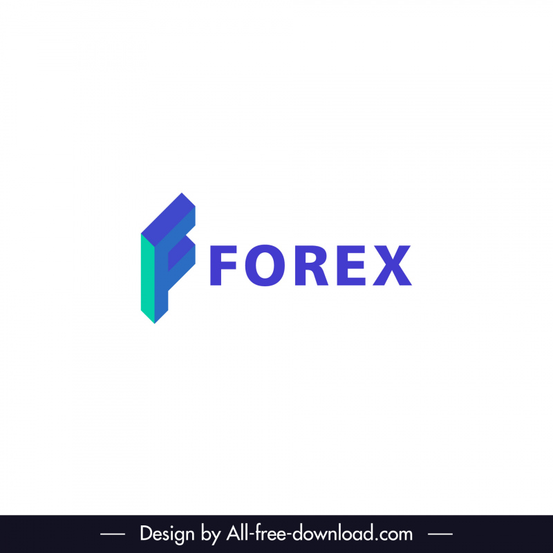 forex logo template modern 3d capital texts decor