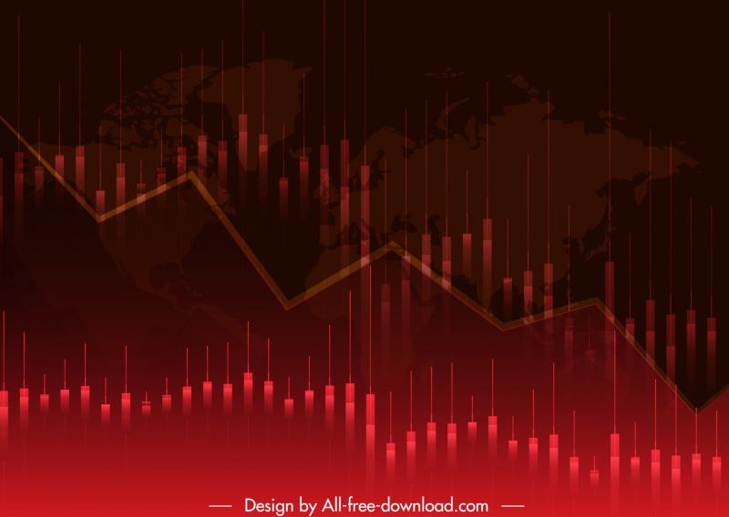 forex trading backdrop dark dynamic fluctuating candlestick chart design