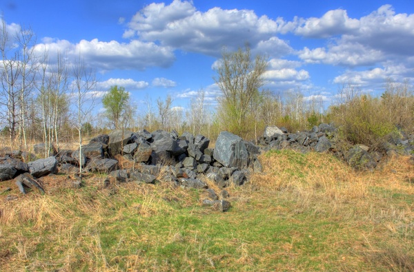 formation of rocks in the black river forest 
