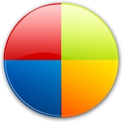 Four color square button