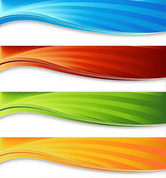 Four Colorful Banners Background Free vector in Encapsulated PostScript ...