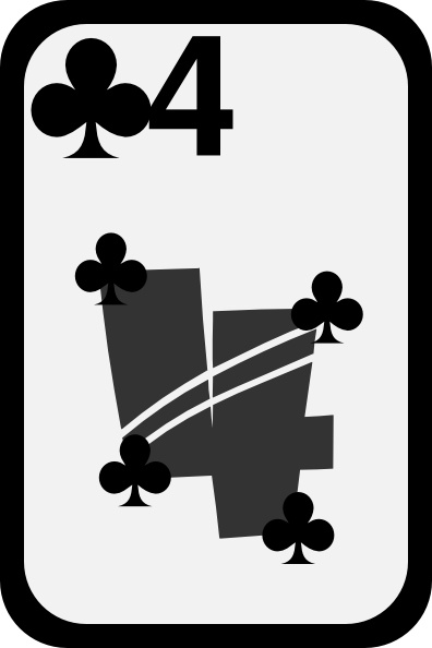 Four Of Clubs clip art