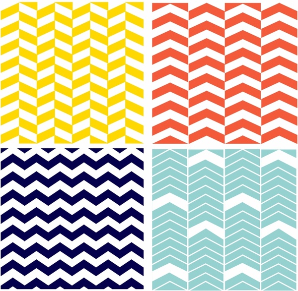 Four Seamless Chevron Patterns 