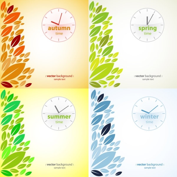 four seasons presentation vector