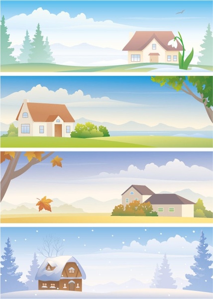 four seasons scenery