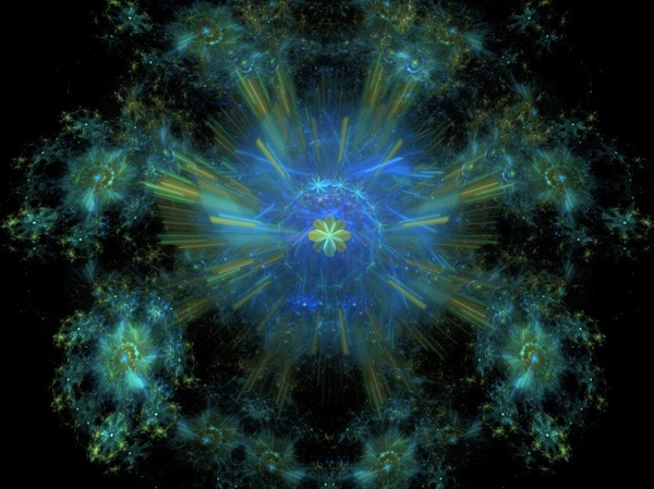 fractal fractals blue