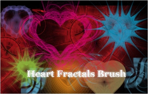 Fractal Heart Brushes for Photoshop