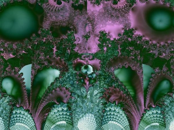 fractal in pink and aqua