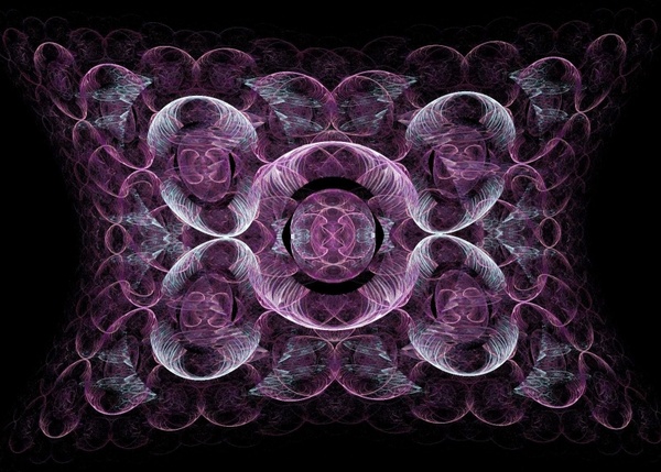 fractal purple blue
