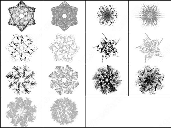 fractals snowflakes brush