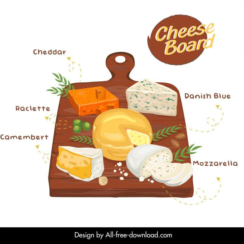 france cheese board advertising banner classical design 