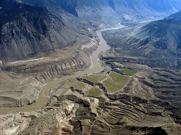 fraser river aerial view fraser plateau