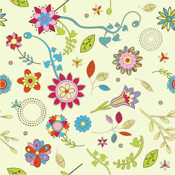 Free Abstract Flower Pattern Background