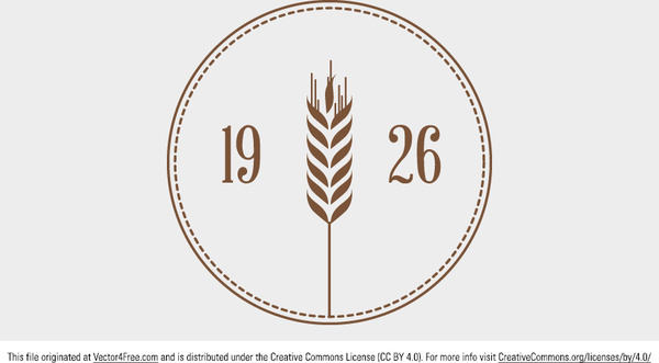 free agriculture badge vector