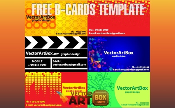 Free B-cards Template