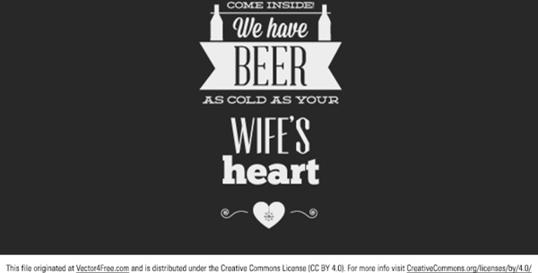 free beer typographic vector