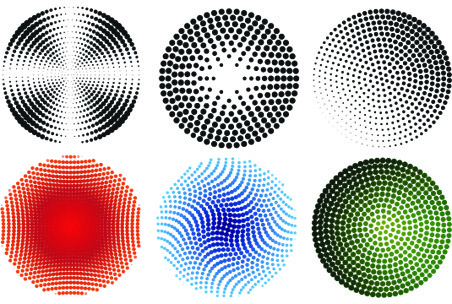 free circular halftone patterns
