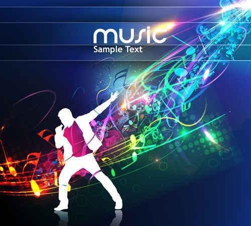 Free Cool music vector templates