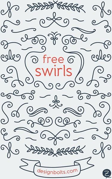 free decorated vector swirls