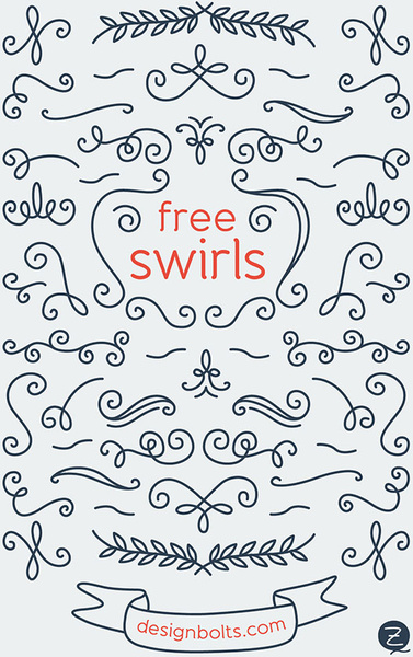 free decorated vector swirls 