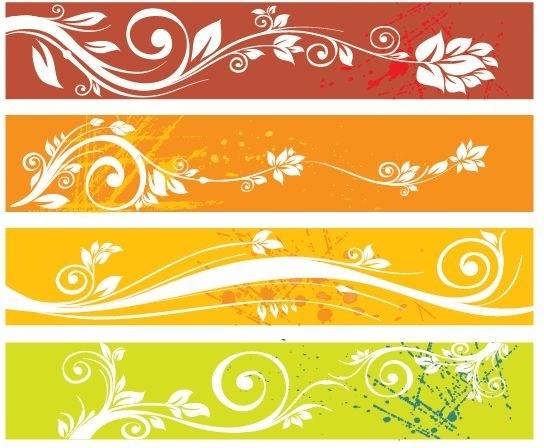 Free Floral Website Banners Vector Graphic