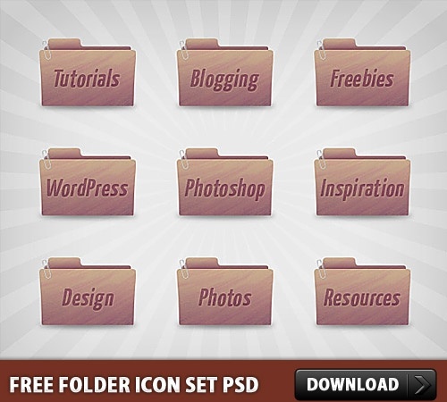 Free Folder Icon Set PSD