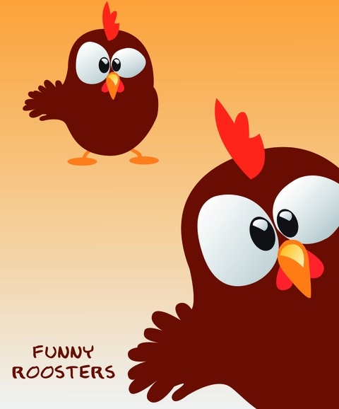 Free Funny Rooster Vector!!!