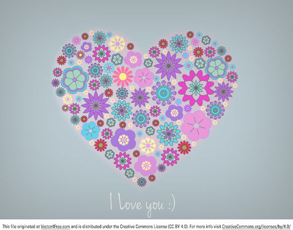 free heart vector 