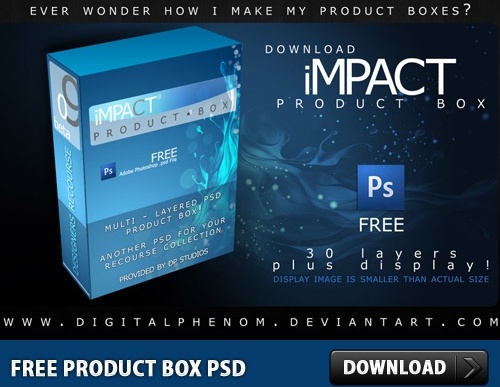 FREE Product Box PSD