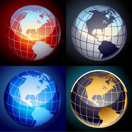 Free set of vector globes