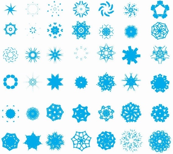 Free Snowflake Vector Set