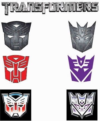 transformers masks icons collection various colored sketch